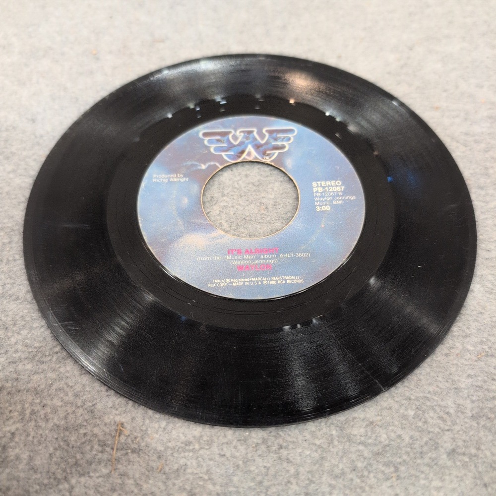 Waylon Jennings Dukes of Hazzard Theme Good Ol Boys 45 RPM Vinyl Record PB-12067 - Picture 4 of 4